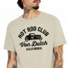 T-shirt col rond en coton homme avec Logo Log9 Crème