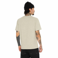 T-shirt col rond en coton homme avec Logo Log9 Crème
