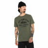 T-shirt col rond en coton homme avec Logo Log9 Kaki