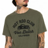 T-shirt col rond en coton homme avec Logo Log9 Kaki