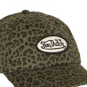 Casquette dad cap all over print léopard et écusson AOP