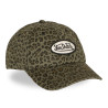 Casquette dad cap all over print léopard et écusson AOP