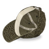 Casquette dad cap all over print léopard et écusson AOP