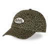 Casquette dad cap all over print léopard et écusson AOP