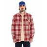 Chemise à carreaux manches longues femme avec poche patch tissé Deby