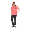 T-shirt femme col rond avec imprimé devant et dos Sacré Coeur