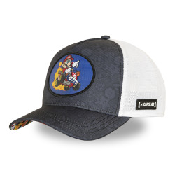 Casquette trucker premium avec filet et patch Super Mario Kart Mario