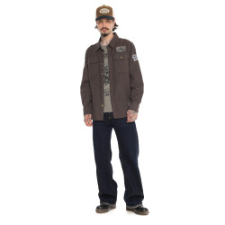Chemise manche longues  ripstop strech sur poche et badges Stop B