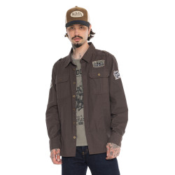 Chemise manche longues  ripstop strech sur poche et badges Stop B