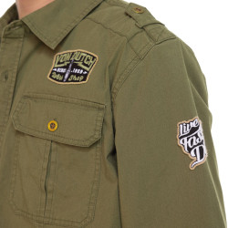 Chemise manche longues  ripstop strech sur poche et badges Stop K