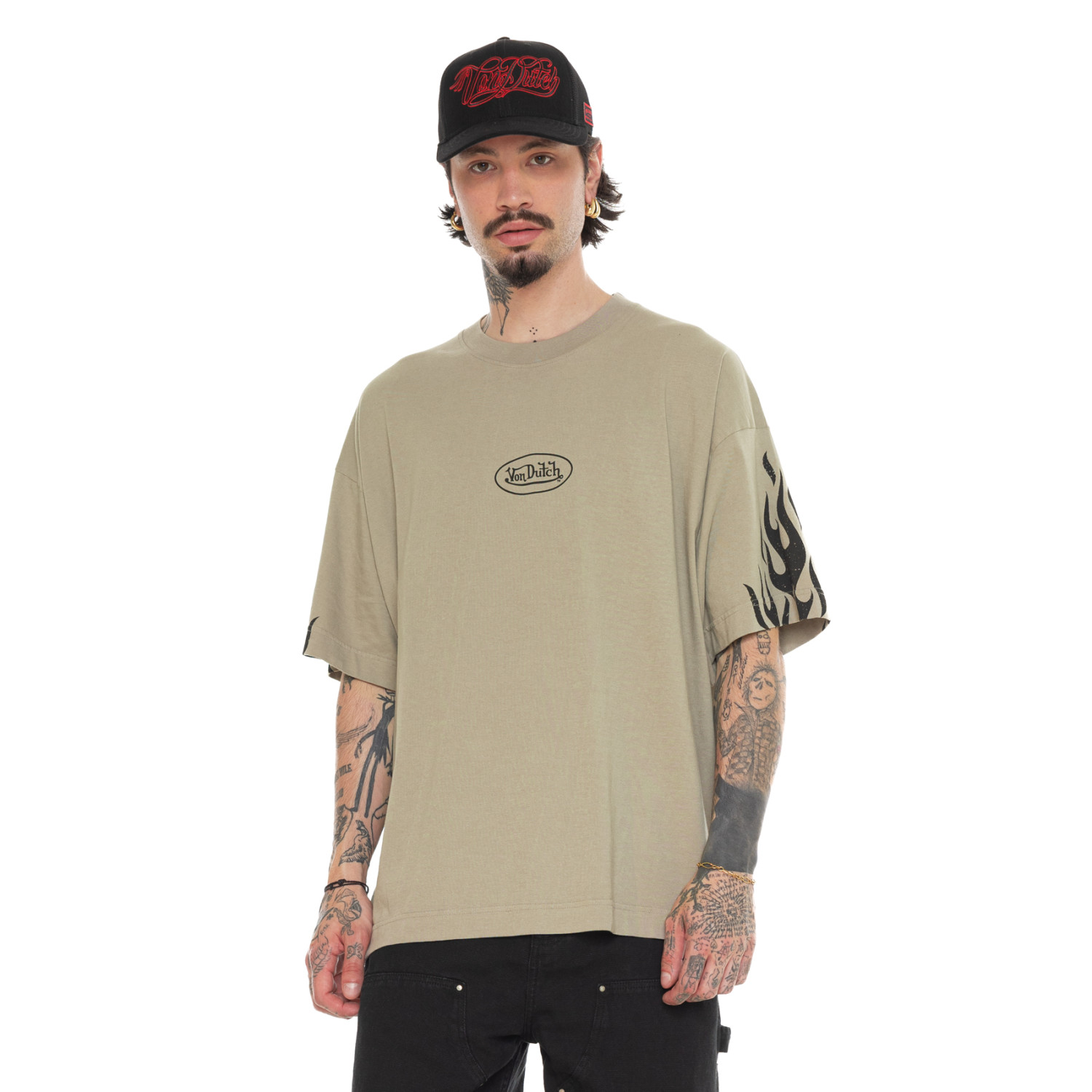 T-shirt homme relax en jersey 180GSM avec print devant et dos Boston