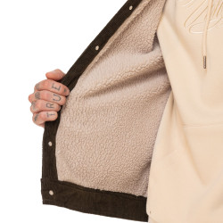 Veste homme en velours côtelé doublée Sherpa et broderie dos Jams