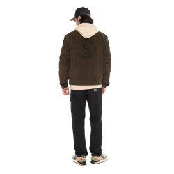 Veste homme en velours côtelé doublée Sherpa et broderie dos Jams