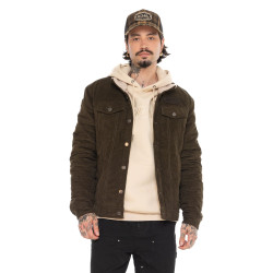 Veste homme en velours côtelé doublée Sherpa et broderie dos Jams
