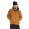Veste à capuche homme en canvas doublée imprimé carreaux Levy