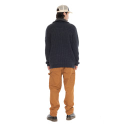 Pull col camionneur côtes anglaises avec écusson Marlon
