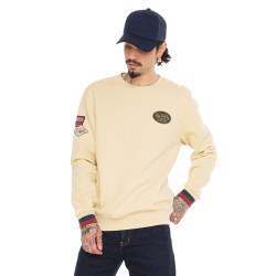 Sweat col rond en molleton avec écusson Lewis