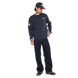 Sweat col rond en molleton avec écusson Lewis