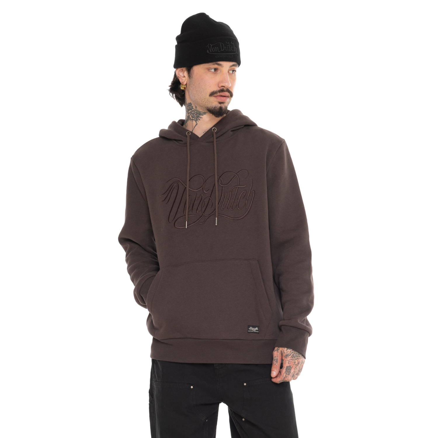 Sweat à capuche en molleton avec broderie Ruben