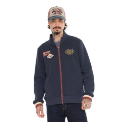 Sweat zippé en molleton avec écusson Wyatt