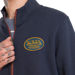 Sweat zippé en molleton avec écusson Wyatt
