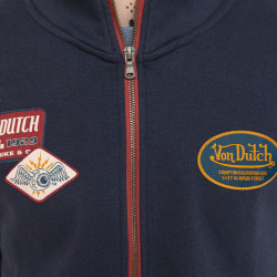 Sweat zippé en molleton avec écusson Wyatt