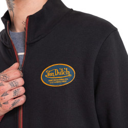 Sweat zippé en molleton avec écusson Wyatt