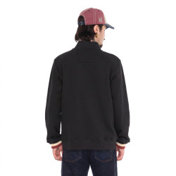 Sweat zippé en molleton avec écusson Wyatt