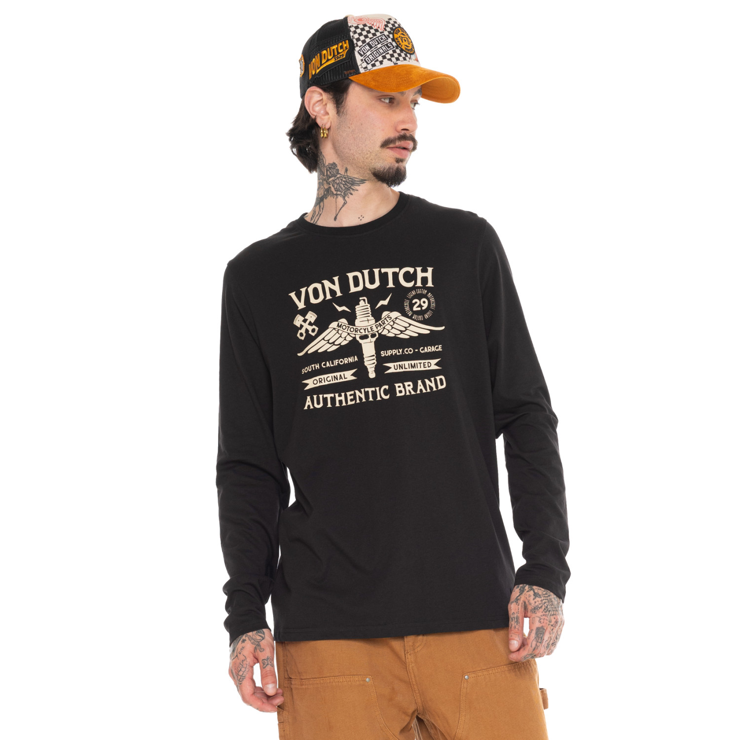 T-shirt homme regular manches longues jersey160GSM print devant Cohen