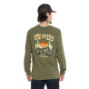 T-shirt homme regular manches longues jersey160GSM print devant Flynn