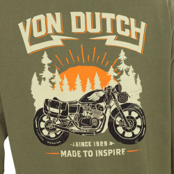 T-shirt homme regular manches longues jersey160GSM print devant Flynn
