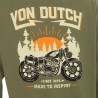 T-shirt homme regular manches longues jersey160GSM print devant Flynn