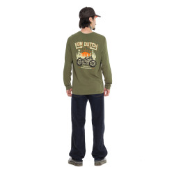 T-shirt homme regular manches longues jersey160GSM print devant Flynn