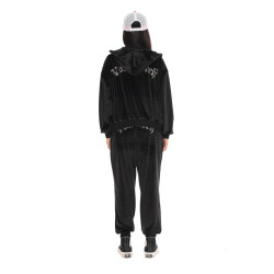 Pantalon de jogging femme envelours avec poches et strass Velvet