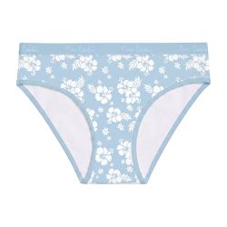 Lot de 3 slips femmeen coton uni et imprimé ceinture fine 2cm Pck1