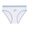 Lot de 3 slips femmeen coton uni et imprimé ceinture fine 2cm Pck1