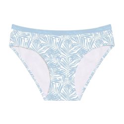 Lot de 3 slips femmeen coton uni et imprimé ceinture fine 2cm Pck1