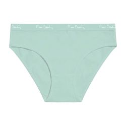 Lot de 3 slips femmeen coton uni et imprimé ceinture fine 2cm Pck12