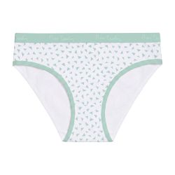 Lot de 3 slips femmeen coton uni et imprimé ceinture fine 2cm Pck12