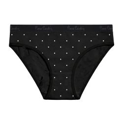 Lot de 3 slips femmeen coton uni et imprimé ceinture fine 2cm Pck6
