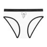 Lot de 3 slips femmeen coton uni et imprimé ceinture fine 2cm Pck6