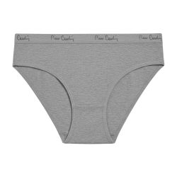 Lot de 5 slips femmeen coton uni ceinture fine 2cm Class