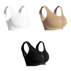 Lot de 3 brassières femme en polyamide unie modèle Actif