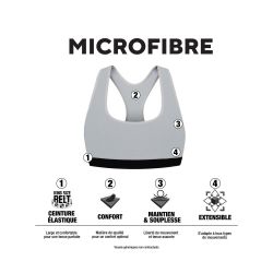 Lot de 3 brassières femme en polyamide unie modèle Fitness