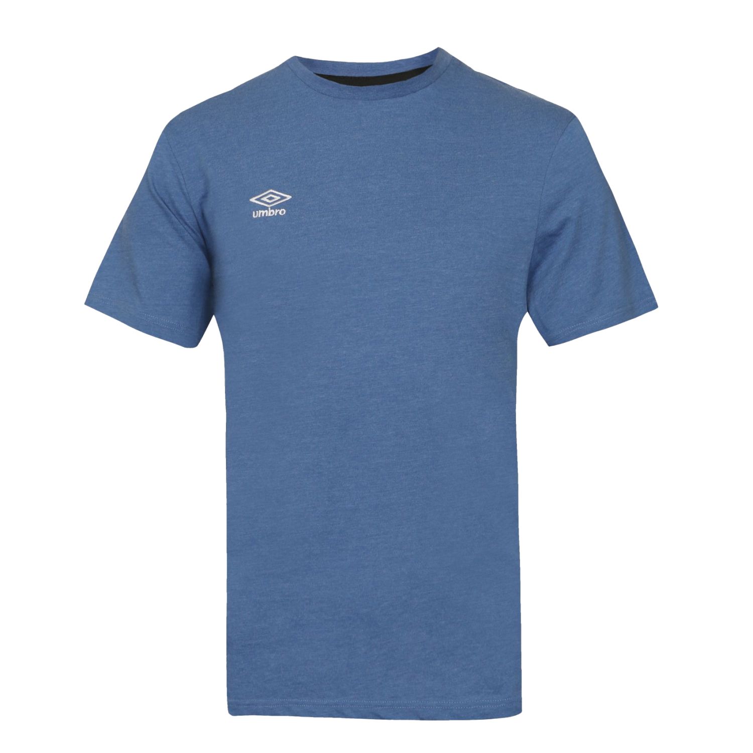 T-shirt homme uni col rond regular en coton avec logo brodé 618290