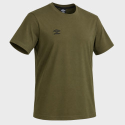 T-shirt homme uni col rond regular en coton avec logo brodé 618290