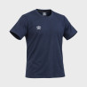 T-shirt homme uni col rond regular en coton avec logo brodé 618290