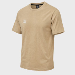 T-shirt homme uni col rond regular en coton avec logo brodé 618290