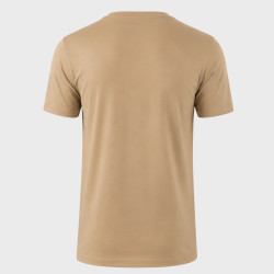 T-shirt homme uni col rond regular en coton avec logo brodé 618290