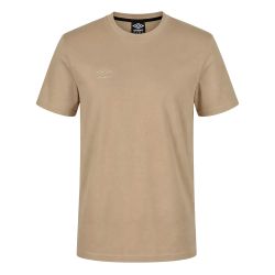 T-shirt homme uni col rond regular en coton avec logo brodé 618290